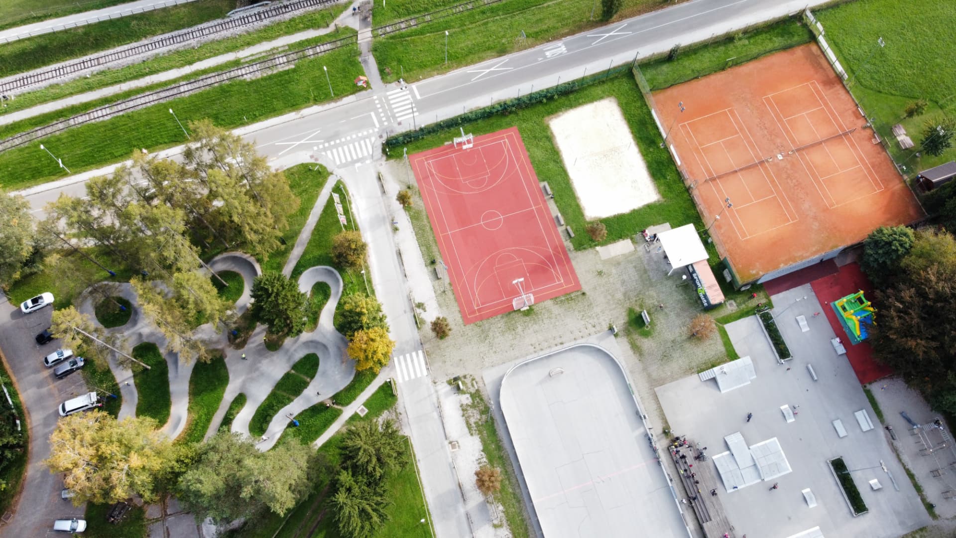Športni park v Rušah iz zraka